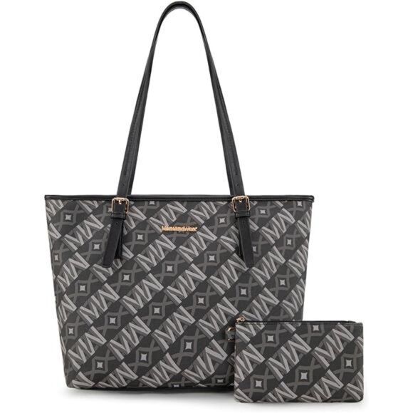Tote Bags Vegan Leather Purses and Handbags for Women Mw Black - Picture 1 of 7